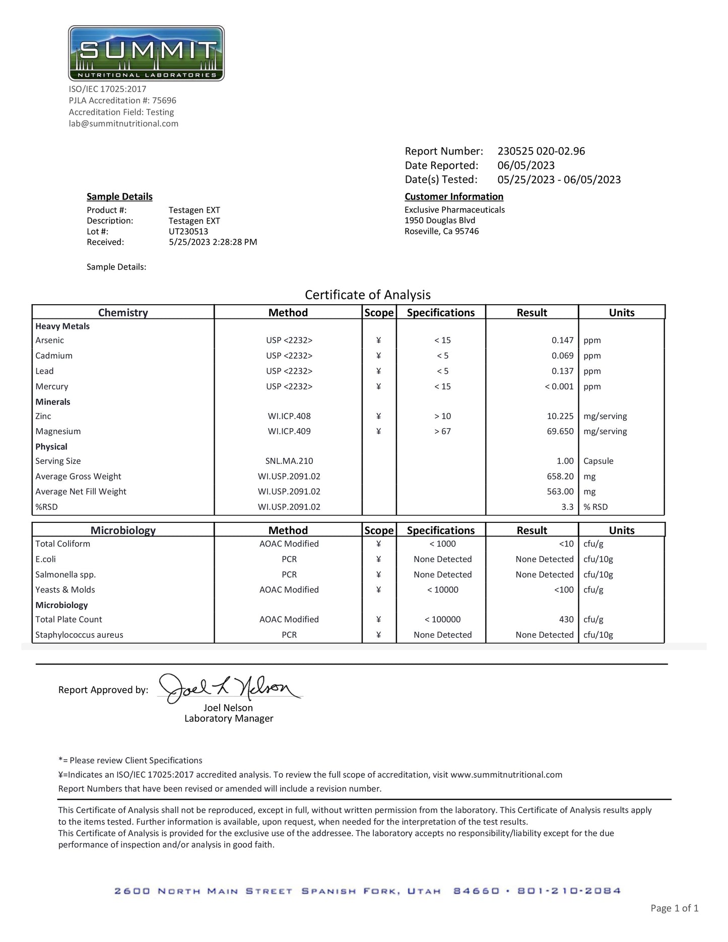 TESTAGEN EXT (120 Capsules)