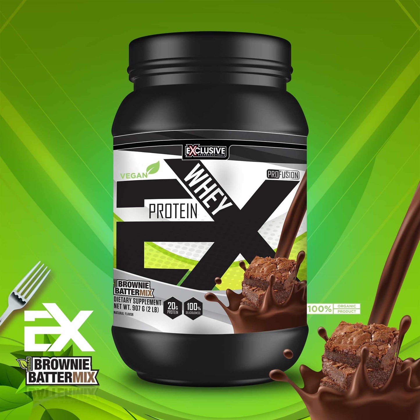 VEGAN BROWNIE BATTER MIX WHEY PROTEIN BG